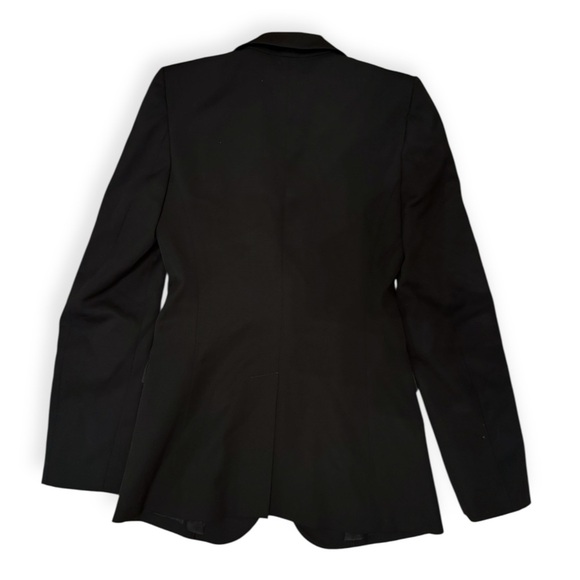 Katharine Hamnett Sofia Black Virgin Wool Blazer One Button Fitted Lapel Size XS - Picture 3 of 9